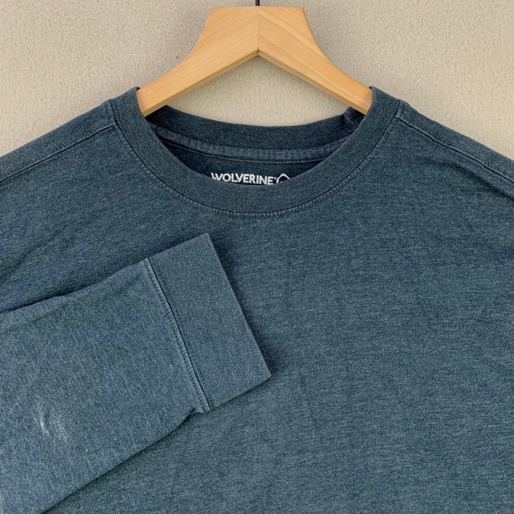 Wolverine Long Sleeve T-Shirt Mens XL Workwear Cotton Blend Logo Graphic Tee